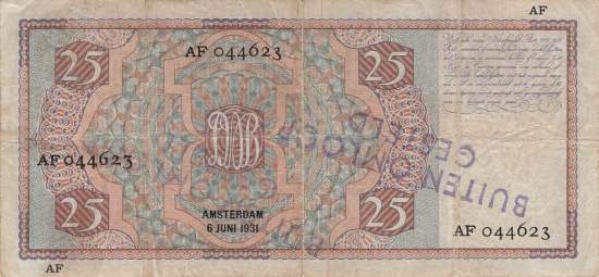 25 Gulden p50 6 6 1931 F